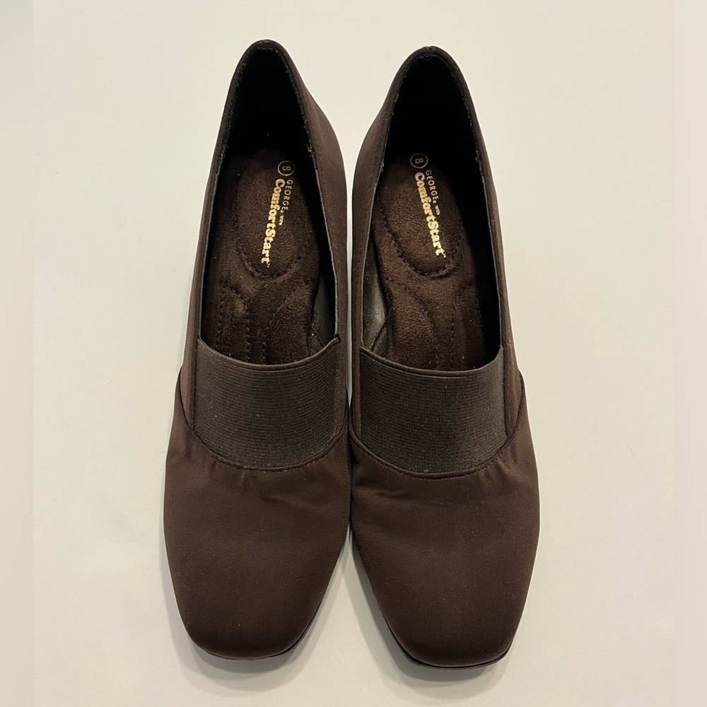 George with Comfort Start | brown mules | Size 8